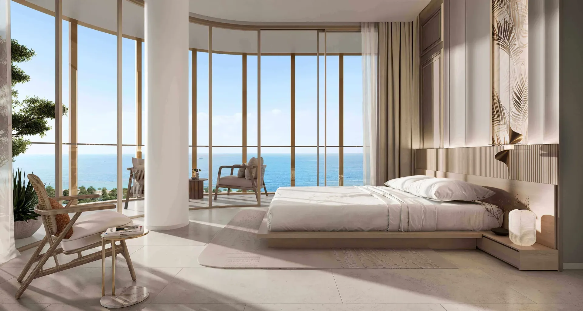 One-bedroom apartment interior at HADO by Beyond with sea view