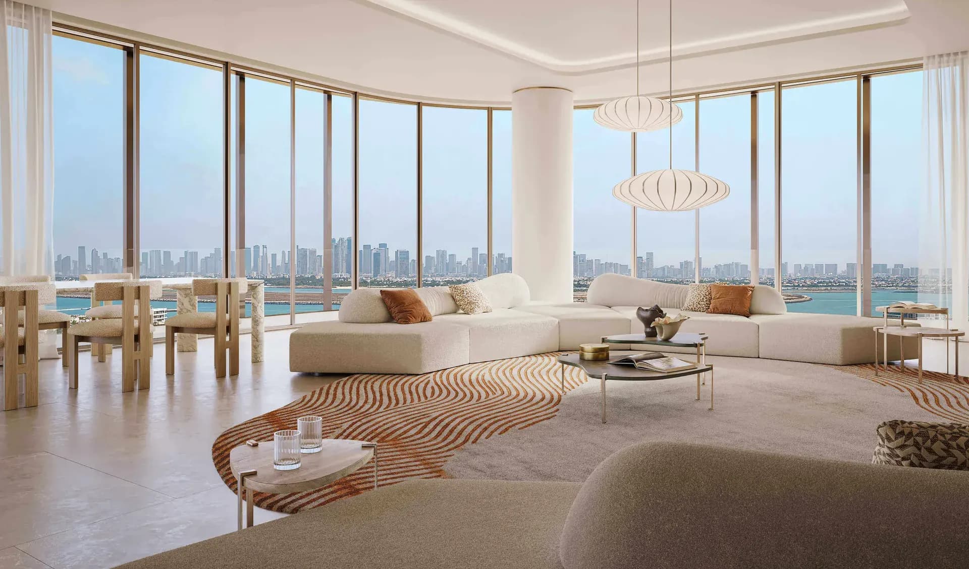 Penthouse interior at HADO by Beyond with panoramic views
